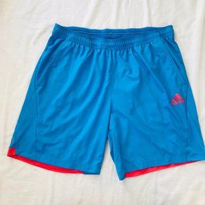Adidas Blue Fitness Athletic Running Shorts